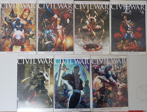 Civil War (Marvel) 1-7 - Civil War Complete - Signed by Michael Turner