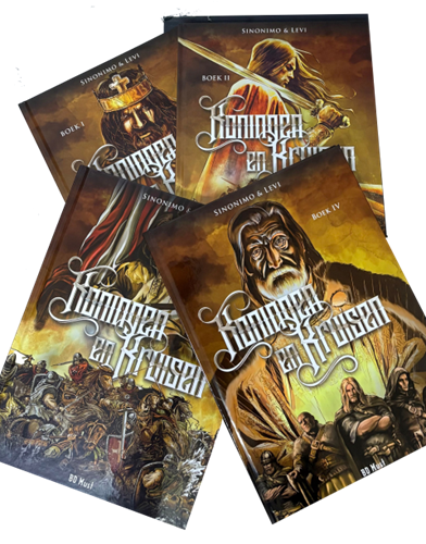 Koningen en Kruisen pakket - Deel 1 t/m 4 compleet + 4 gesigneerde ex libris
