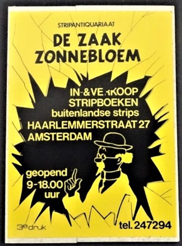 Kuifje - Sticker Zaak Zonnebloem