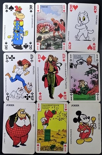 Speelkaarten stripfiguren - Oberon strips