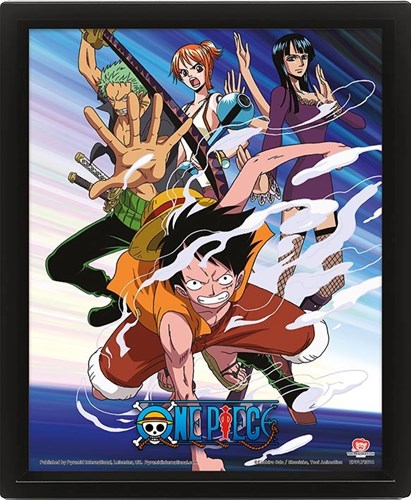 Framed 3D Lenticular Poster - Straw Hat Pirates: Assault