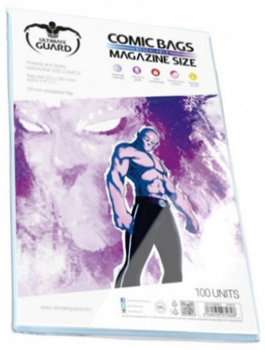 Comic Magazine Size bags - resealable (Ultimate Guard) (100st)