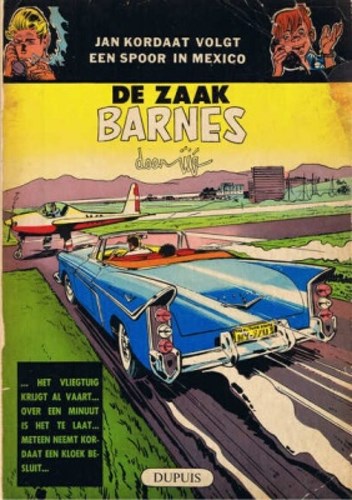 Jan Kordaat 4 - De zaak Barnes, Softcover, Eerste druk (1959) (Dupuis)