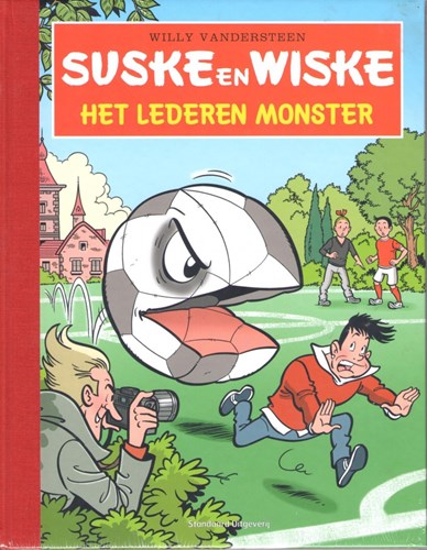 Suske en Wiske 335 - Het lederen monster, Hc+linnen rug, Eerste druk (2016), Vierkleurenreeks - Luxe (Standaard Uitgeverij)