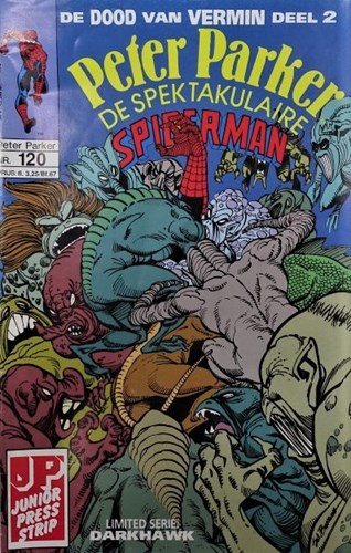 Peter Parker, de Spektakulaire Spiderman 120 - De dood van Vermin deel 2 + Darkhawk, Softcover (Juniorpress)