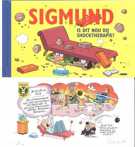 Grunneger Stripreeks 3 - Sigmund: Is dit nou dij shocktherapie?, Hardcover+prent, Eerste druk (2015) (Stripwinkel Akim)