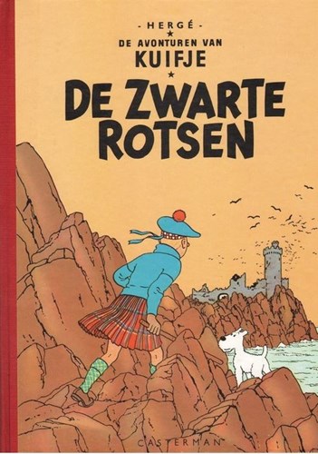 Kuifje 6 - De zwarte rotsen, Hc+linnen rug, Eerste druk (1987), Kuifje - Facsimile kleur (Casterman)