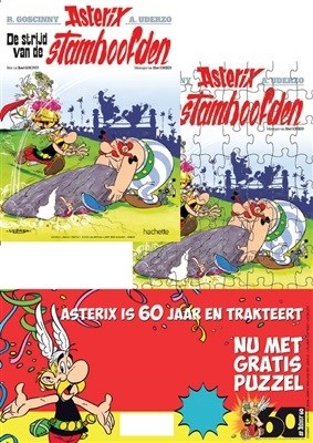 Asterix 7 - De strijd van de stamhoofden, Sc+puzzel, Asterix - 60 jaar - met puzzel (Hachette)