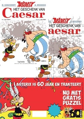 Asterix 21 - Asterix en het geschenk van Caesar, Sc+puzzel, Asterix - 60 jaar - met puzzel (Hachette)