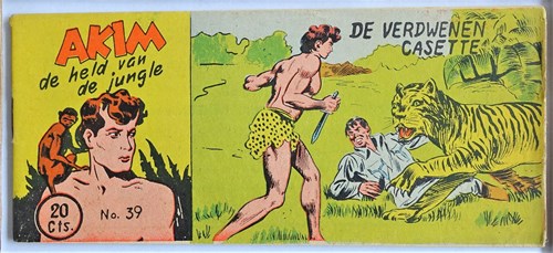 Akim - Held van de jungle, de 39 - De verdwenen casette, Softcover, Eerste druk (1954) (Walter Lehning)