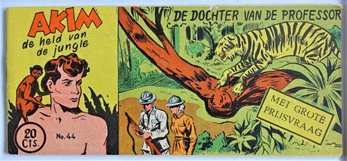 Akim - Held van de jungle, de 44 - De dochter van de professor, Softcover, Eerste druk (1954) (Walter Lehning)