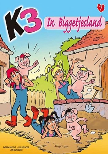 K3 7 - In biggetjesland, Softcover, Eerste druk (2003) (Ballon)