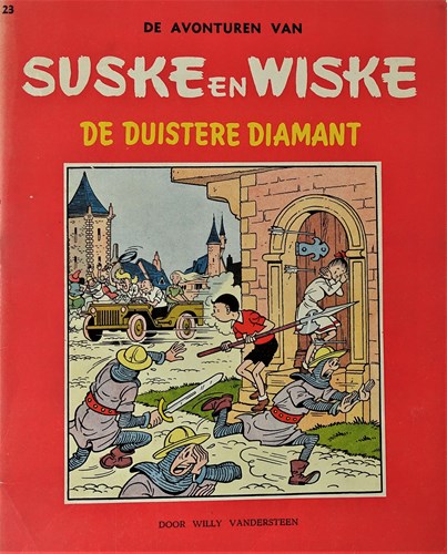 Suske en Wiske - Hollands ongekleurd 23 - De duistere diamant - Hollands, Softcover, Eerste druk (1959) (Standaard Boekhandel)