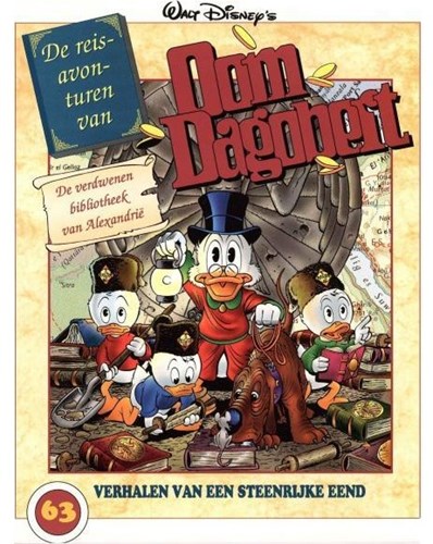 Oom Dagobert 63 - De reisavonturen 4: De verdwenen bibliotheek van Alexandrië, Softcover, Eerste druk (2000) (VNU Tijdschriften)