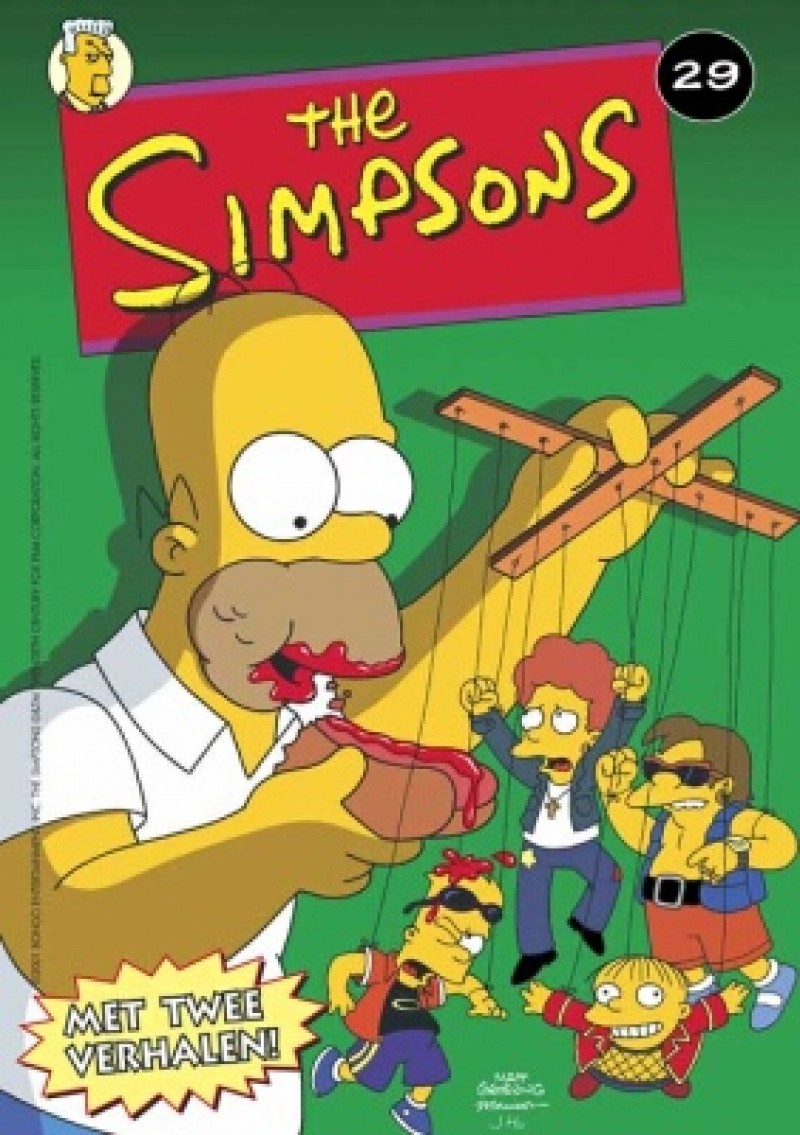 Comic Simpsons, the 29 Boysbands zijn fake + De man met twee vrouwen, Softcover Comic Simpsons, the 29 Boysbands zijn fake + De man met twee vrouwen, Softcover
